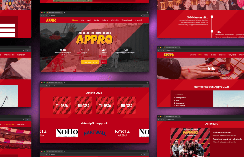 Verkkosivut tapahtumalle